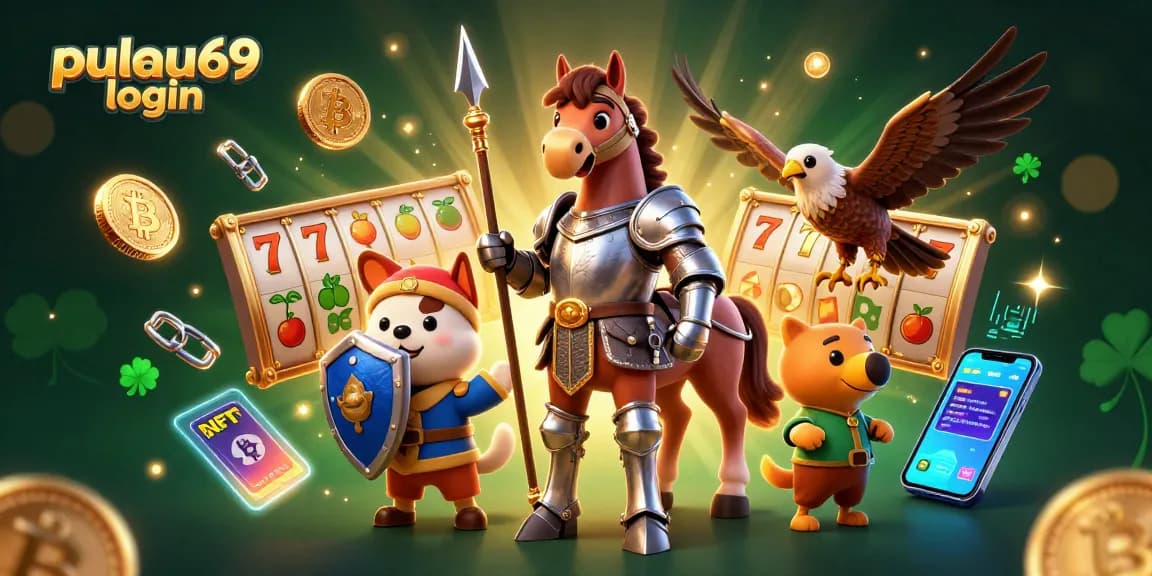 Join the action with pulau69 login in this vibrant 3D casino scene full of exciting gaming elements.