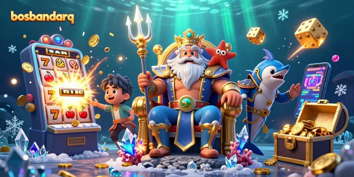 Experience the thrill of bosbandarq with Neptune in a vibrant underwater casino adventure.