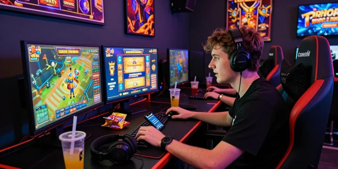 Exciting gaming scene illustrating deposit tanpa minimal feature for online slots, showcasing engagement and vibrant atmosphere.