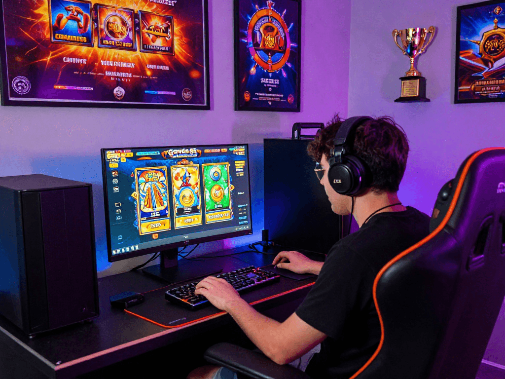Exciting gaming experience at GARUDA55 slot platform with colorful graphics and promotions.