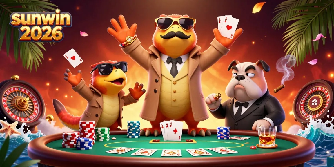 Experience the thrill of sunwin 2026 with three 3D raptors cleverly disguised at a VIP casino lounge.