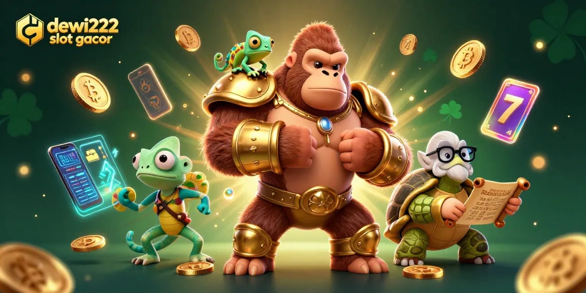 Engage with dewi222 slot gacor as the gorilla king and chameleon spy bring excitement to the casino.