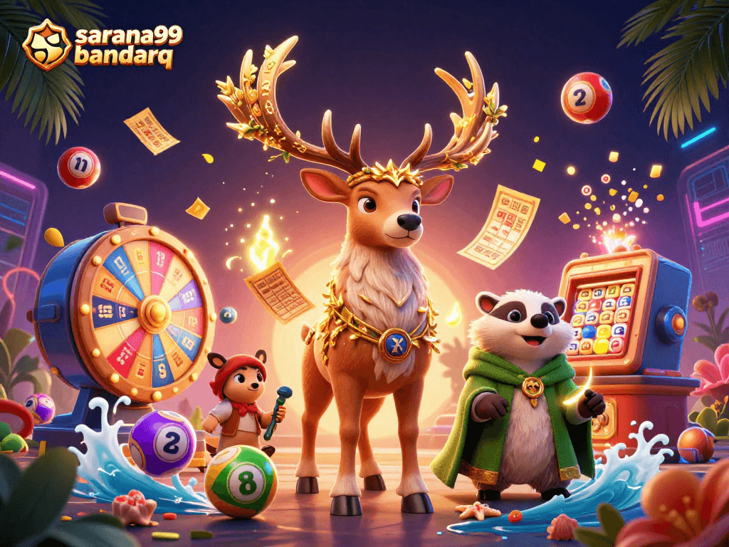Sarana99 bandarq brings excitement to online gaming, featuring colorful elements of lottery and casino fun.