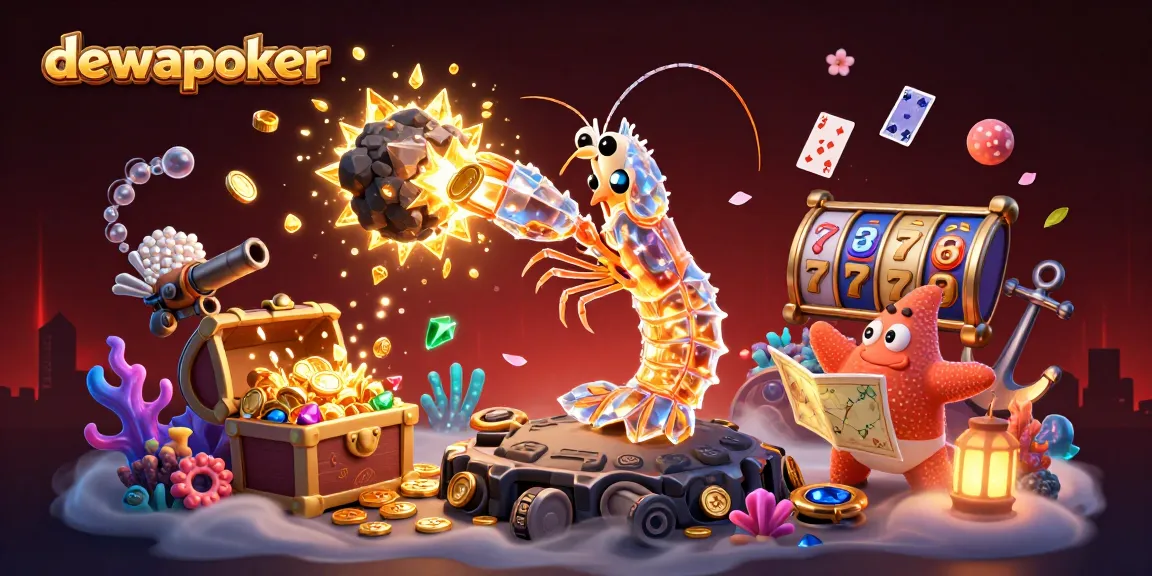 Gambarkan pengalaman bermain dewapoker dengan karakter samurai mantis dan koin emas yang berterbangan.