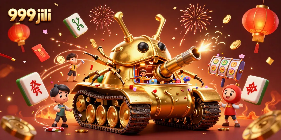 Experience the excitement of 999 jili with dynamic casino action in a vibrant 3D illustration.