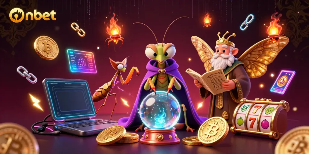 Engage in thrilling gaming experiences with onbet, illuminating scenes of fortune-telling and crypto elements