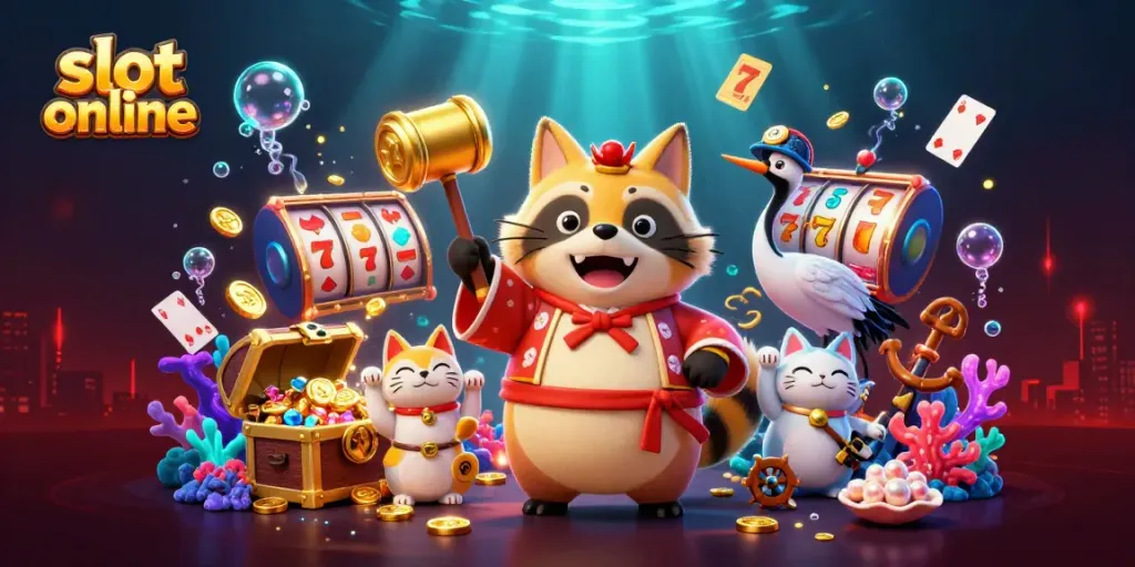 Spin the reels and discover slot online excitement with our vibrant casino illustration.
