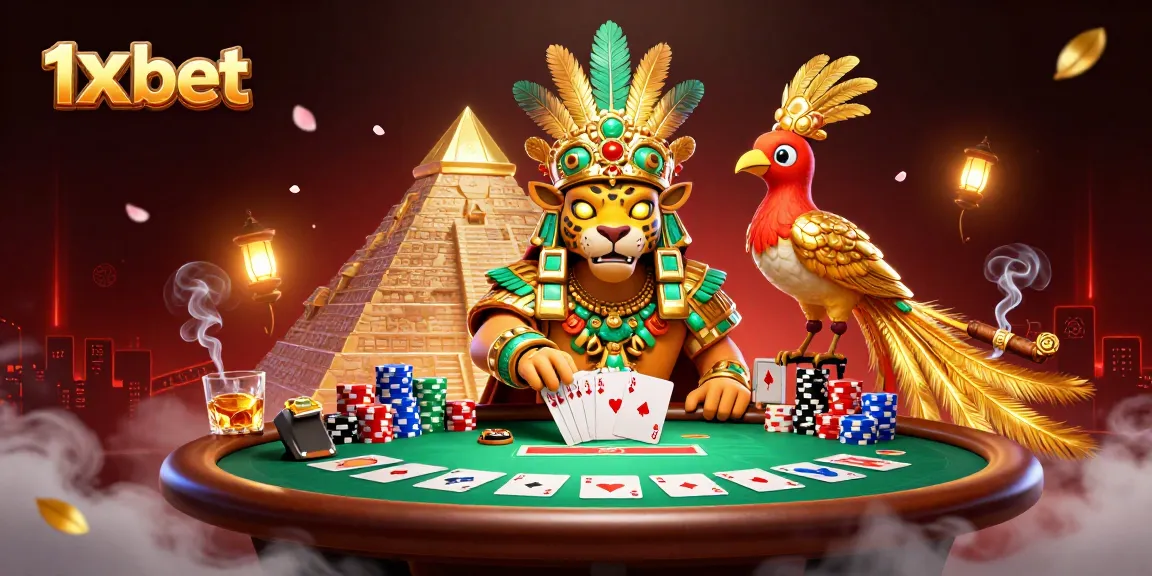 Experience the thrill of 1x bet poker with our immersive 3D illustration featuring vibrant characters.