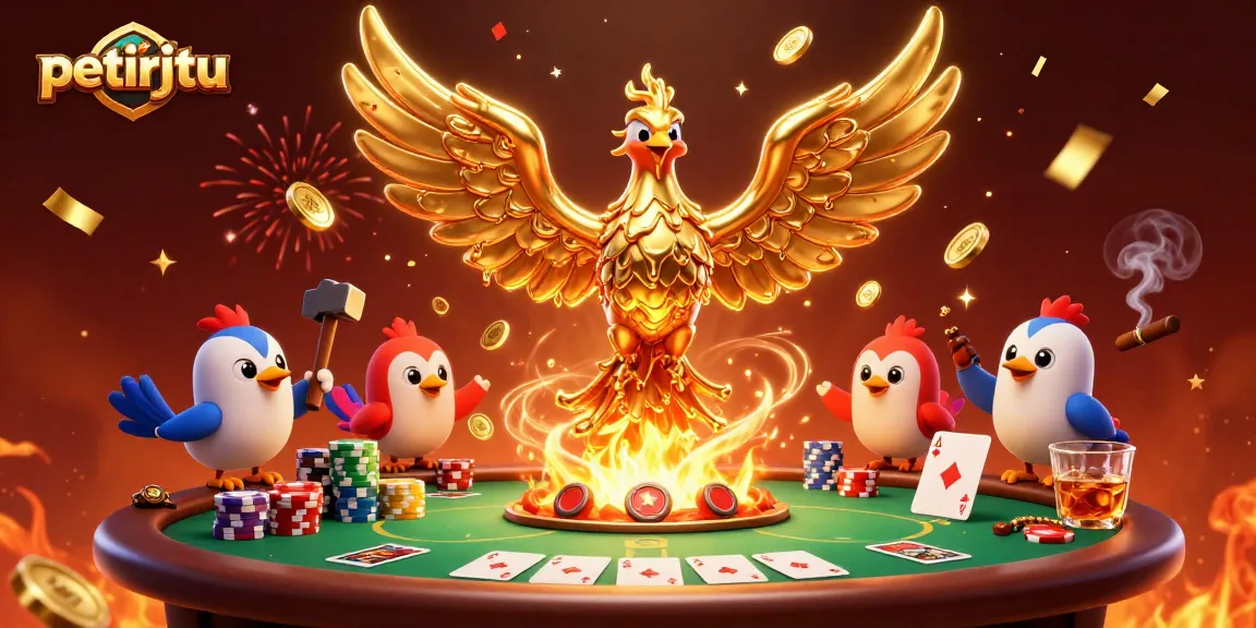 Menangkan pesanan petirjitu dengan cara menarik koin emas dari phoenix tampak 3D yang menakjubkan.