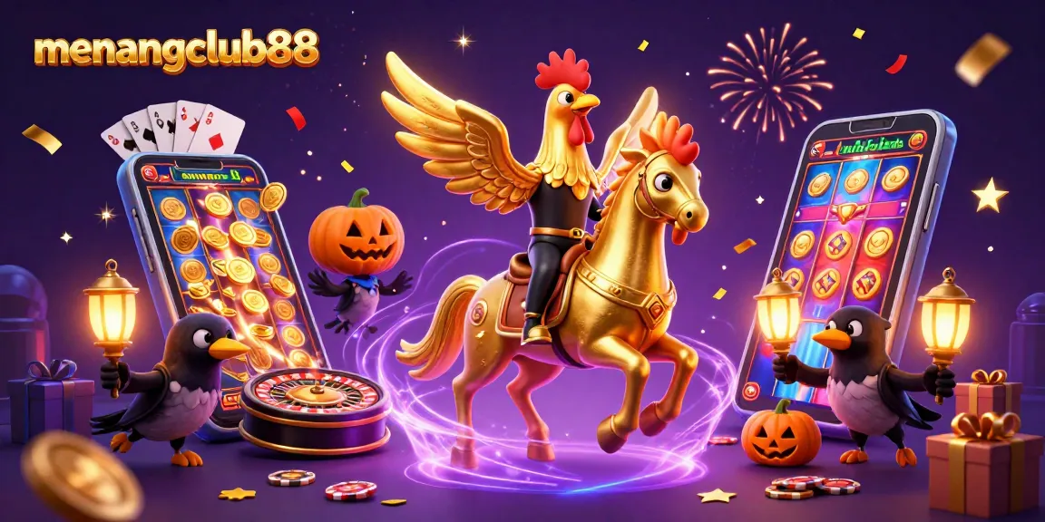 Experience the excitement of menangclub88 as golden rooster champions progress in a vibrant casino.