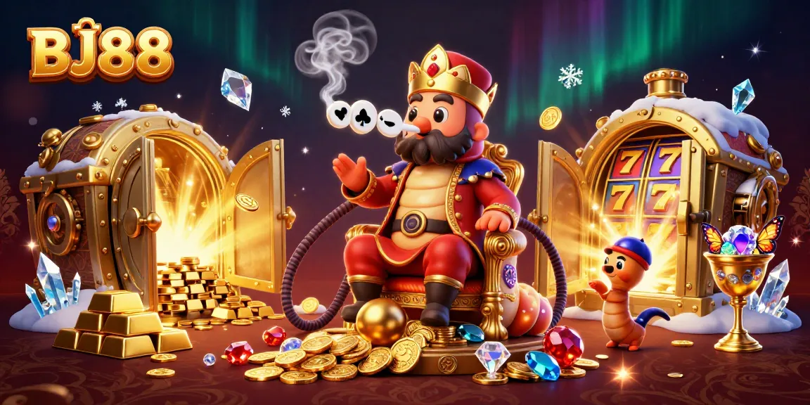 Experience the vibrant BJ88 gaming scene with rich casino elements and a magical atmosphere.