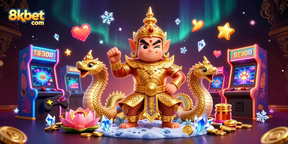 Experience thrilling games on 8xbet com with vibrant casino elements and captivating characters.
