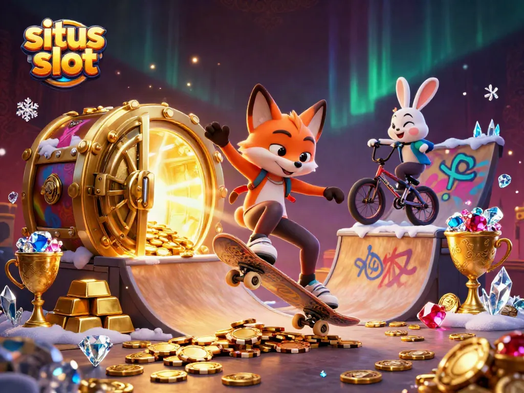 Menggandakan permainan dan keberuntungan dengan situs slot yang menarik dalam ilustrasi 3D yang kaya