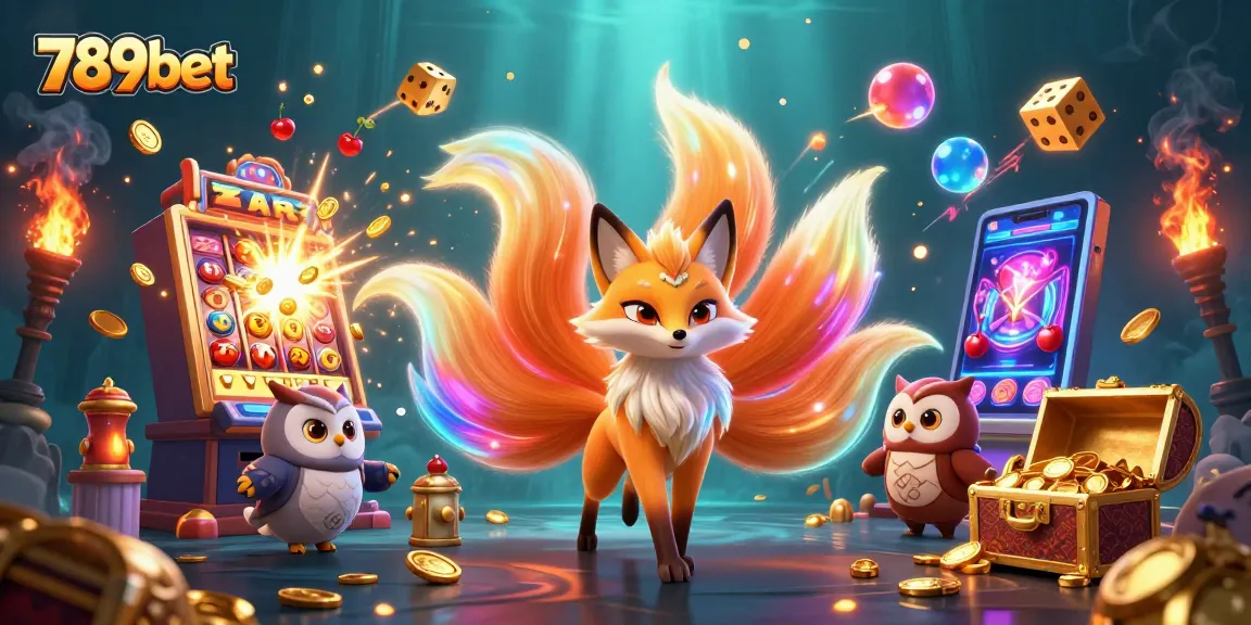 Engage with 789bet in this vibrant, animated casino scene featuring colorful characters and exciting game elements.