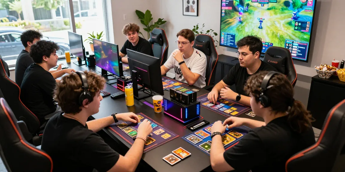 Exciting gaming scene with players enjoying sunwin card games in dynamic setup.