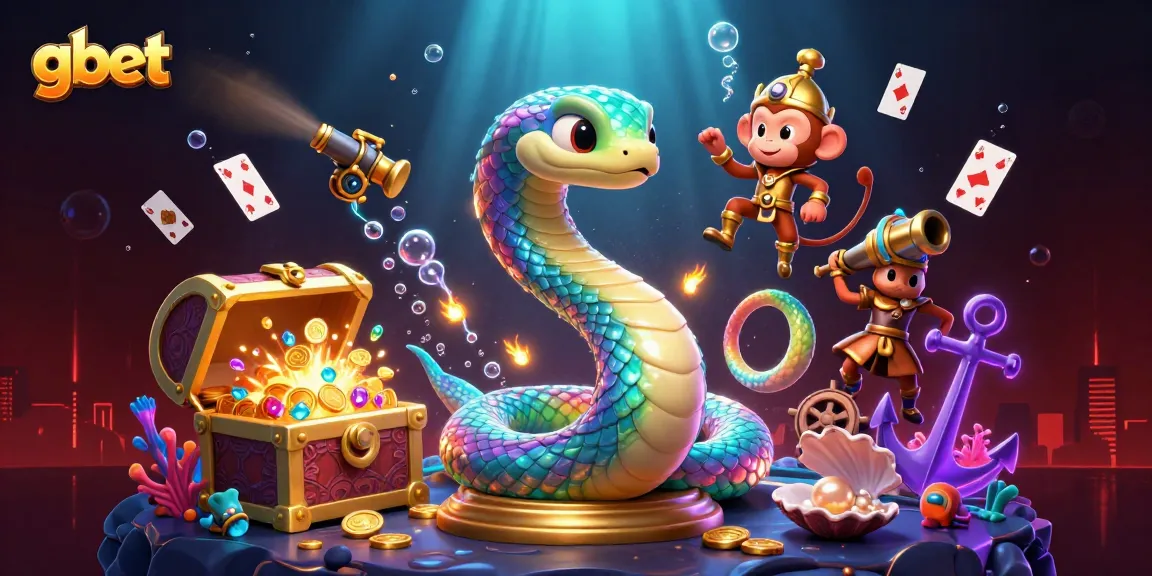 gbet's colorful online casino adventure featuring a rainbow serpent, monkey king, and magical treasures.