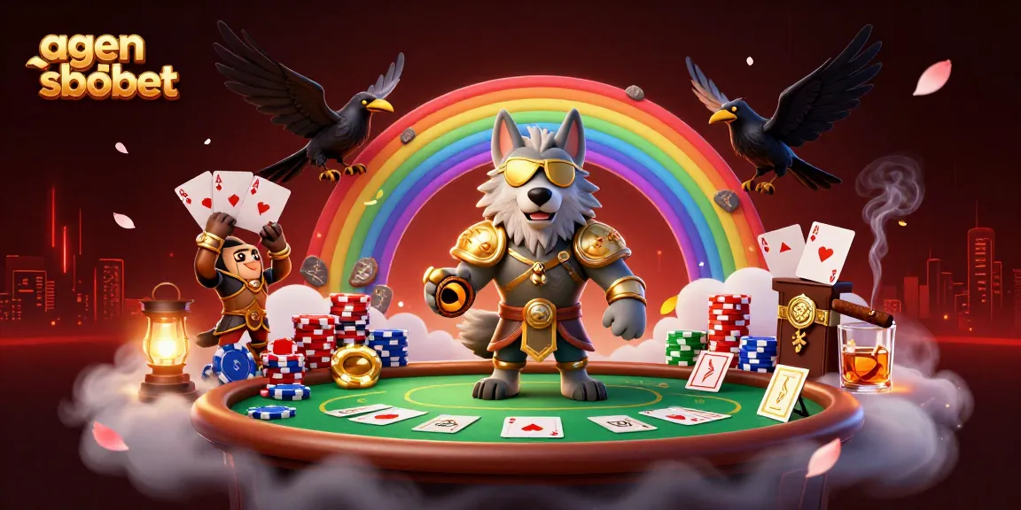 Experience agen sbobet with dynamic poker action featuring mythical characters and vibrant casino elements.