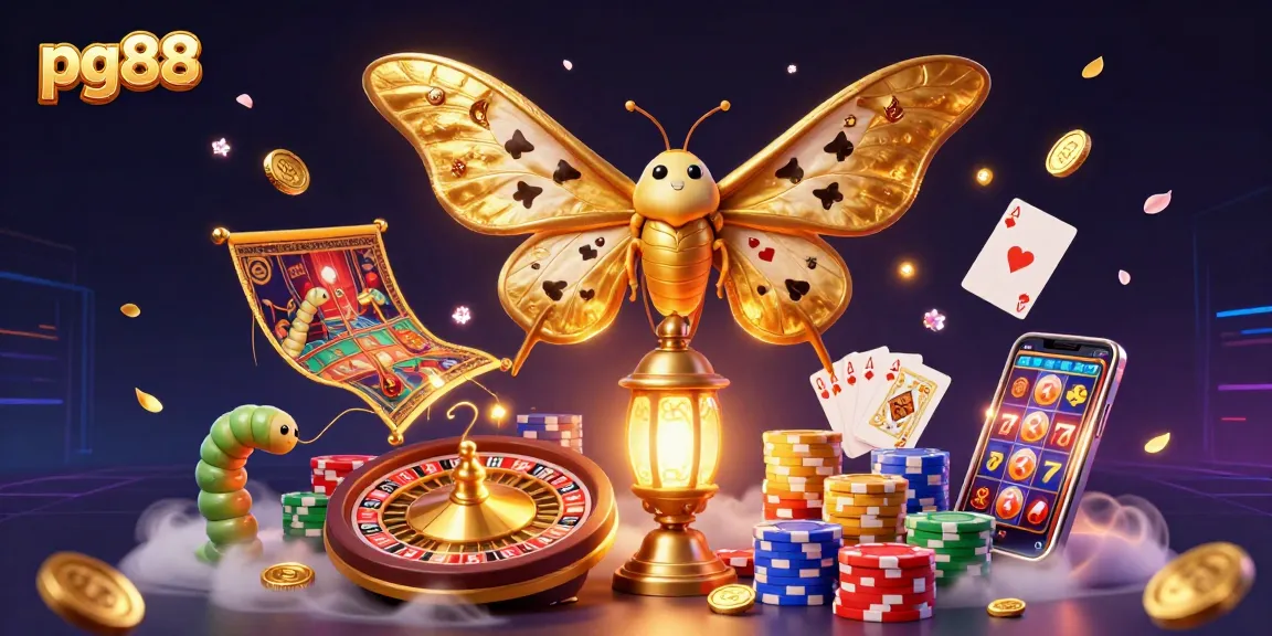 Experience thrilling gaming at pg88 with this vibrant casino-themed illustration showcasing dynamic characters and elements.