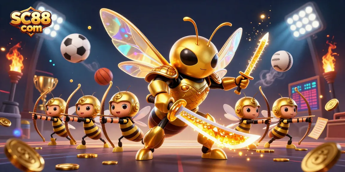Engaging gameplay on SC88 com with dynamic sports elements and golden visuals.
