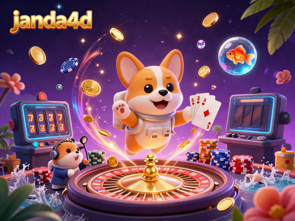 Gali kesempatan menang dengan janda4d di kasino luar angkasa, sambil mengapung dan bermain slot.