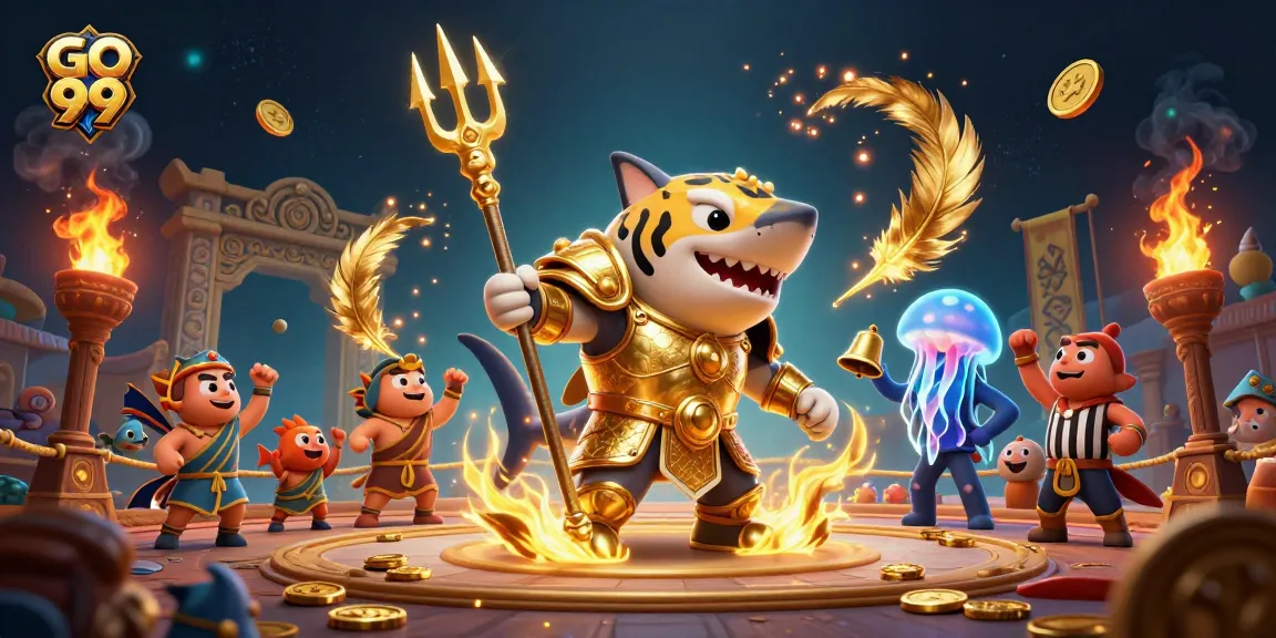 Engage in thrilling adventures with GO 99 in an action-packed underwater casino showdown.