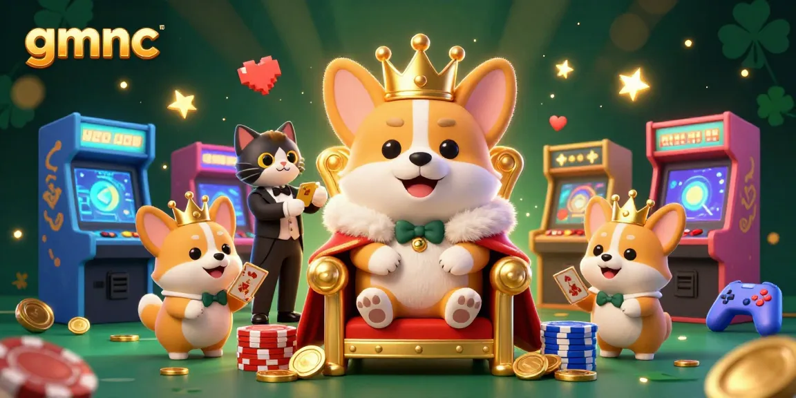 Join the excitement with gmnc's royal corgi and cat butler in a vibrant casino world.