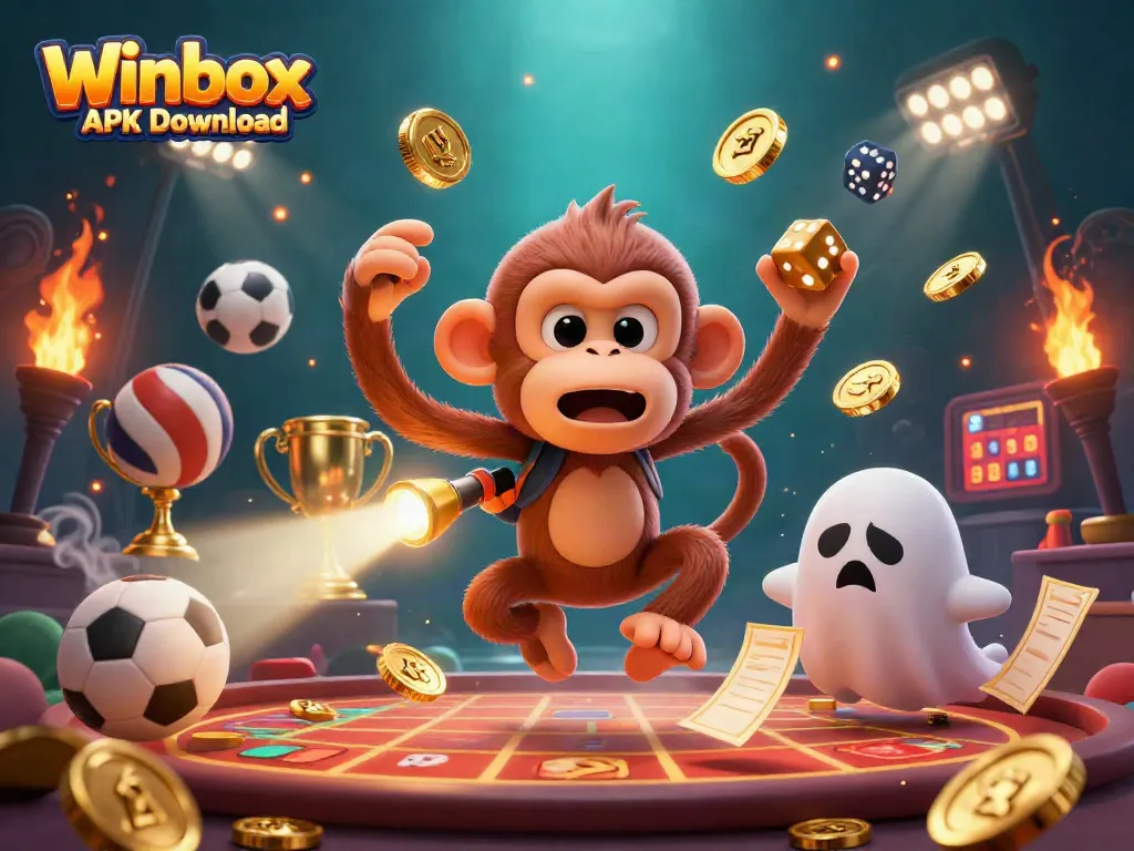 Winbox APK Download: Immerse in thrilling casino gaming with an exciting ghostly scene.