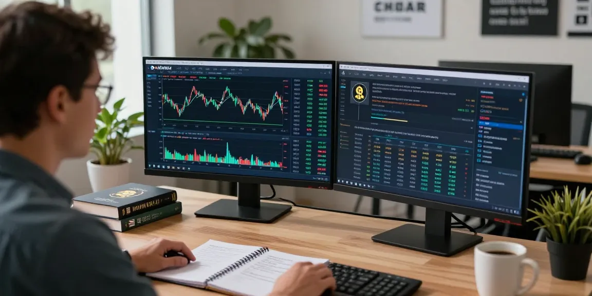 Отзыв о Bitmex: трейдер анализирует данные с интерфейсом BitMEX на экране.