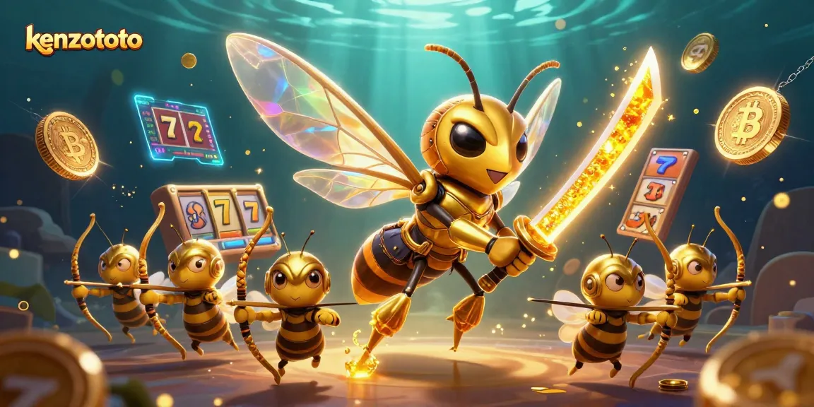Kenzototo showcases an exciting gambling experience with dynamic characters and vibrant slot game elements.