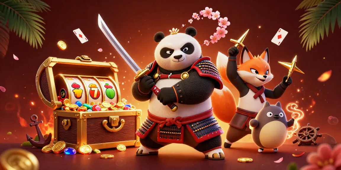 Experience thrilling judi slot online action with vibrant characters and slot game elements in this dynamic scene.