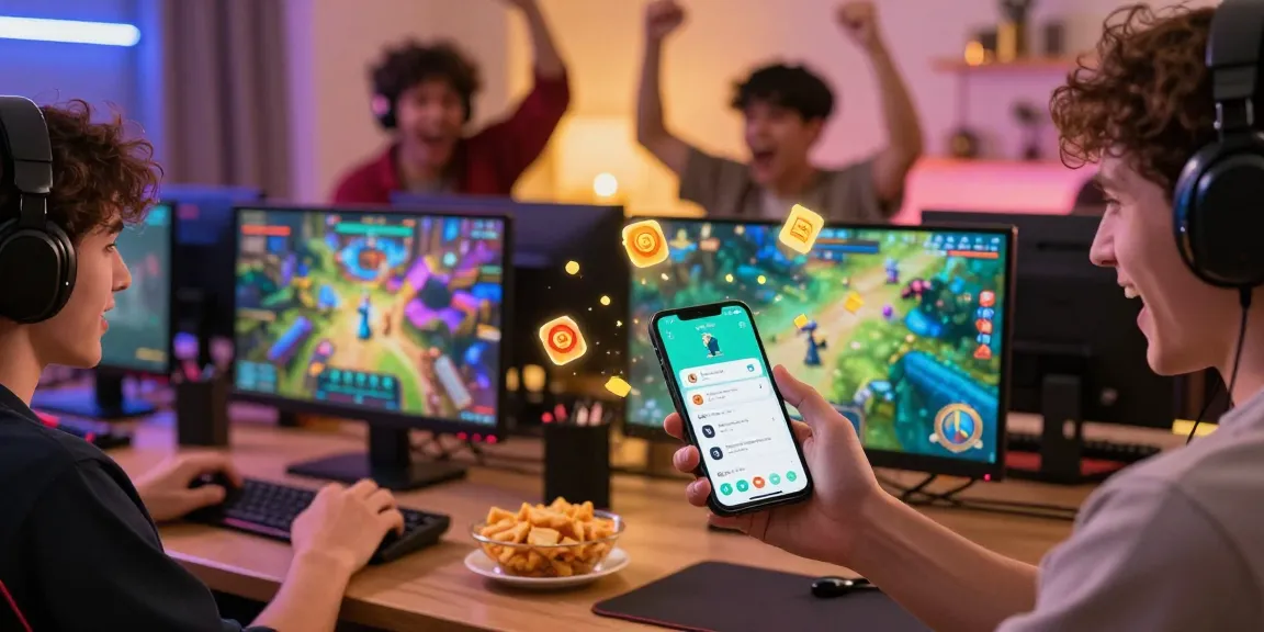 Engaged players using jaiclub login on smartphones in a lively gaming environment.