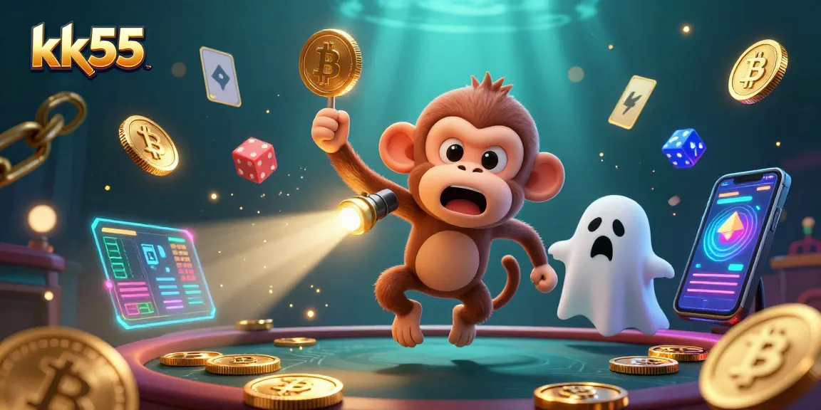 Engage with the thrilling kk55 casino adventure featuring a playful poltergeist monkey and a brave ghost-hunter puppy.