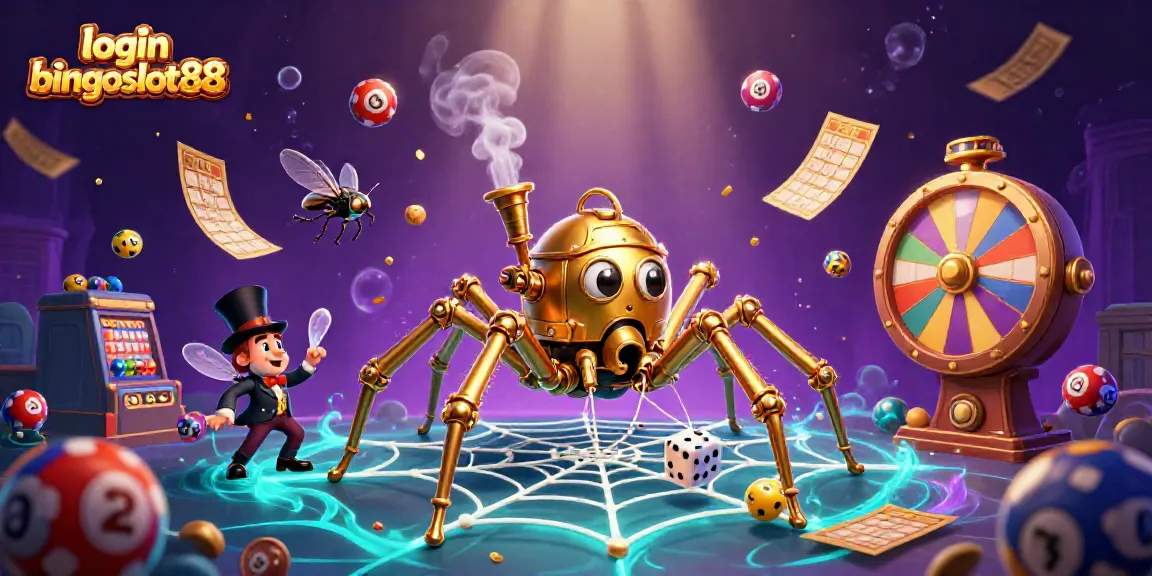 Menangkan jackpot dengan login bingoslot88, ilustrasi kasino yang penuh warna dan berenergi.