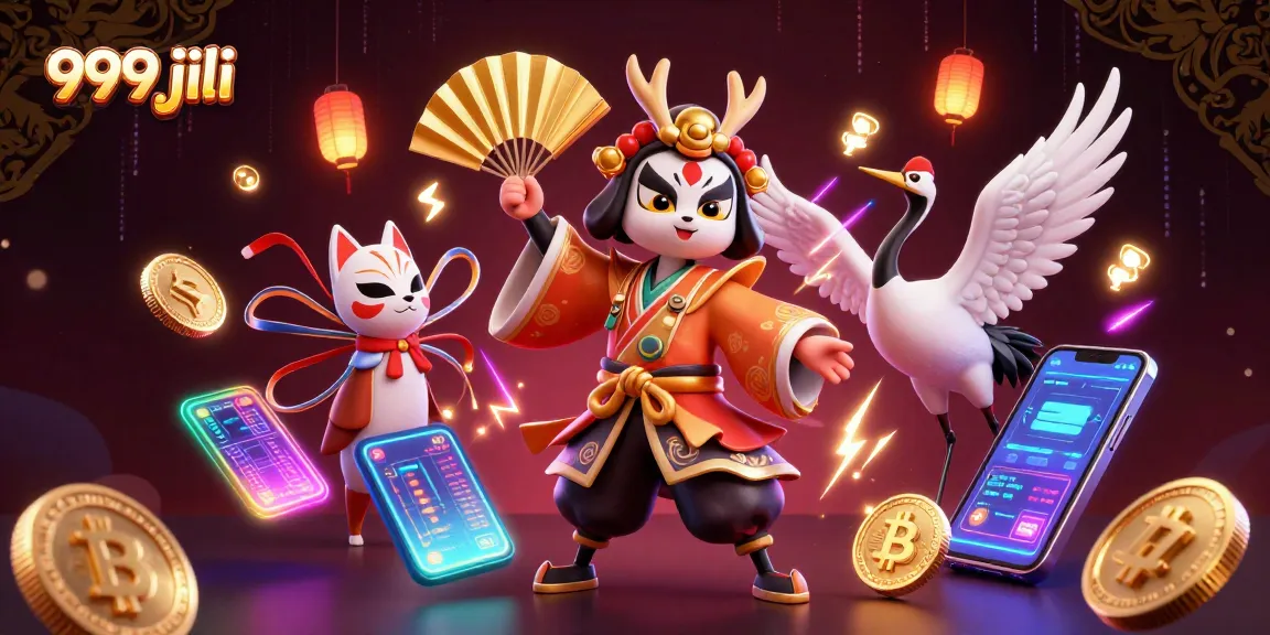 Play your favorite games at 999 jili with vibrant 3D casino art showcasing action-packed elements.