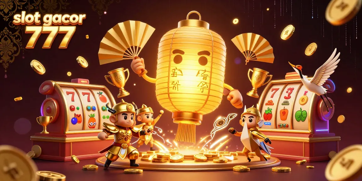 Experience the thrill of slot gacor 777 with vibrant symbols and dynamic gameplay elements in this captivating illustration.