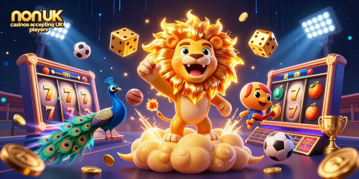 Experience the excitement of non UK casinos accepting UK players with vibrant gaming elements and energy.