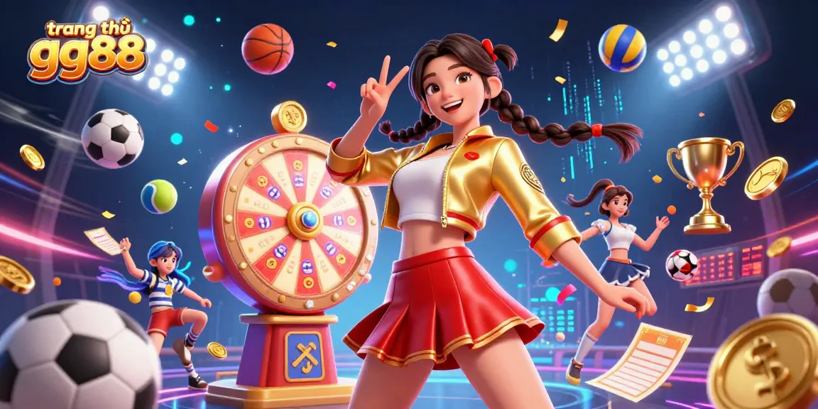 Experience the excitement at trang chủ gg88 with vibrant colors and dynamic sports elements in this lively casino scene.