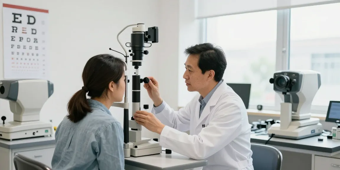 ตรวจสายตา at a welcoming eye clinic with advanced testing equipment and patient-centered care.
