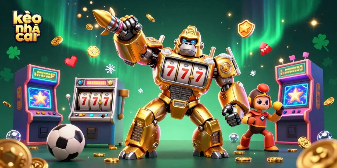 Engage with kèo nhà cái strategies in this vibrant 3D illustration showcasing dynamic gambling elements.