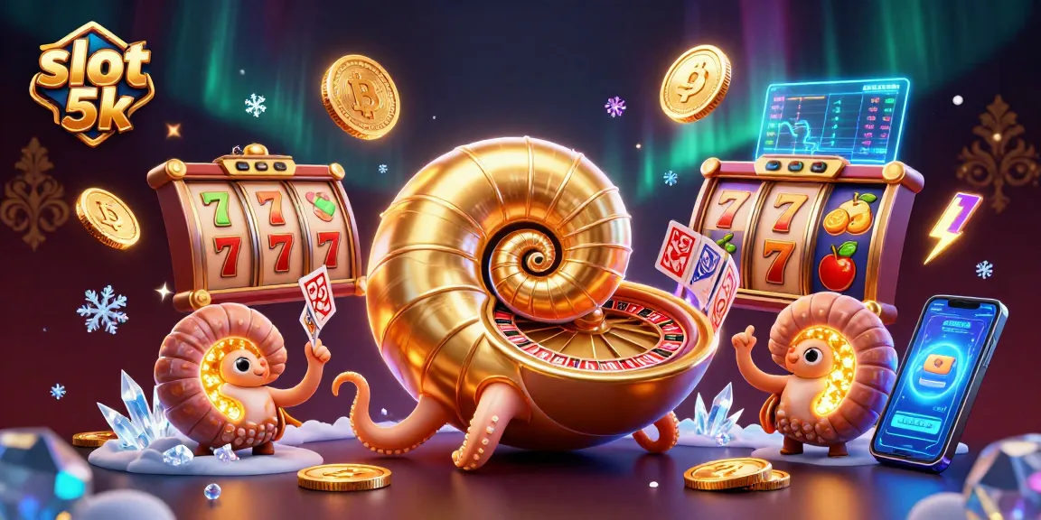 Putar slot 5k dengan nautilus kuno dan simbol keberuntungan dalam ilustrasi menarik.