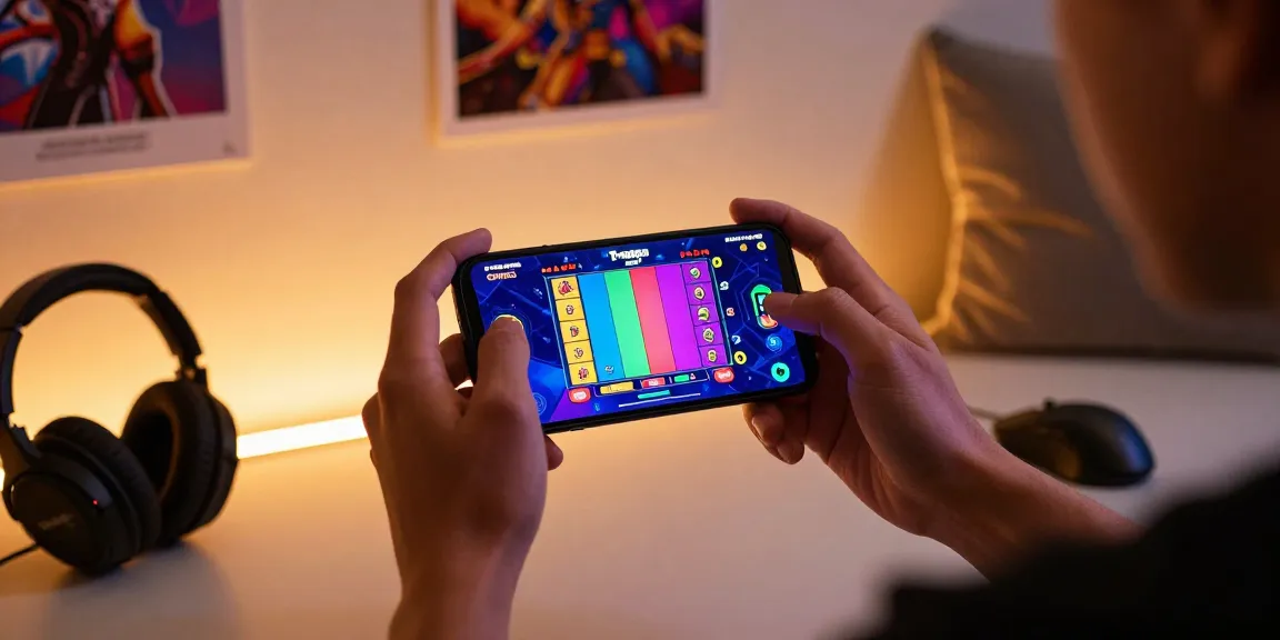 Tiranga Games logo displayed on a player's smartphone showcasing colour prediction features in an engaging gaming atmosphere.