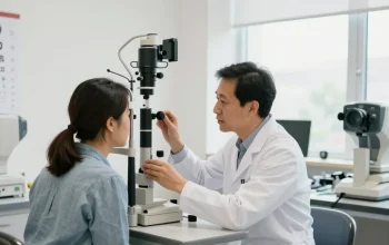ตรวจสายตา at a welcoming eye clinic with advanced testing equipment and patient-centered care.